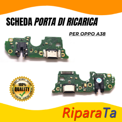 PCB Connettore + Microfono + Jack Audio per OPPO A38 PARI ORIGINALE