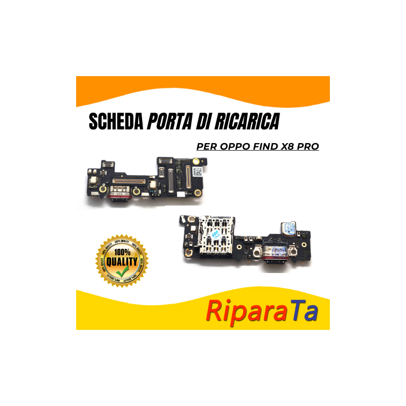 PCB Connettore + Microfono + Lettore SIM per OPPO Find X8 Pro PARI ORIGINALE