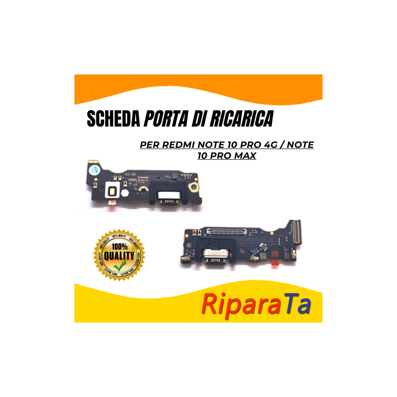 PCB Connettore + Microfono per Xiaomi Redmi Note 10 Pro 4G/ Note 10 Pro Max  ORIGINALE