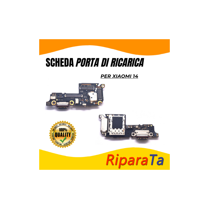PCB Connettore + Microfono + Lettore SIM per Xiaomi 14  ORIGINALE