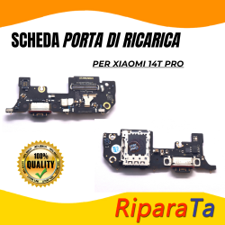 PCB Connettore + Microfono + Lettore SIM per Xiaomi 14T Pro PARI ORIGINALE