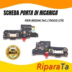 PCB Connettore + Microfono per Xiaomi Redmi 14C/Poco C75  ORIGINALE