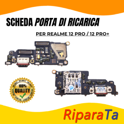 PCB Connettore + Microfono + Lettore SIM per Realme 12 Pro/12 Pro+  ORIGINALE