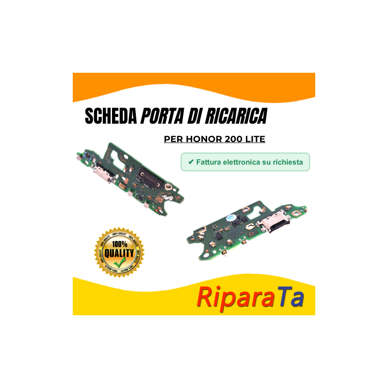 PCB Connettore + Microfono per Honor 200 Lite PARI ORIGINALE