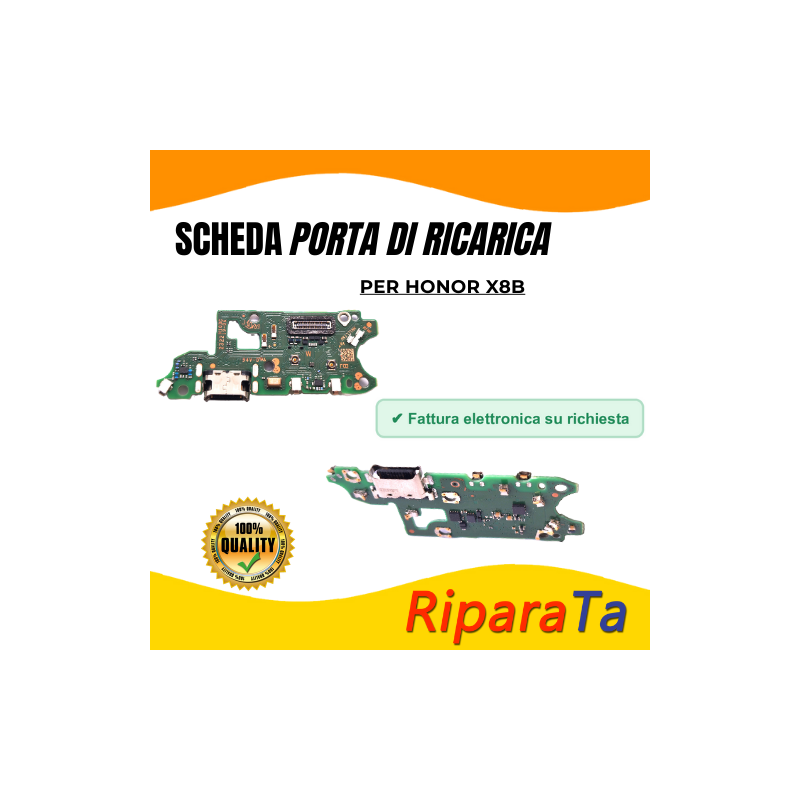 PCB Connettore + Microfono per Honor X8b PARI ORIGINALE