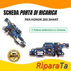 PCB Connettore + Microfono + Jack Audio per Honor 200 Smart PARI ORIGINALE