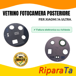 Vetrino Vetro Fotocamera Camera Posteriore per Xiaomi 14 ULTRA Nero ORI