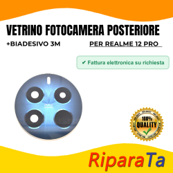 Vetrino Vetro Fotocamera Camera Posteriore per Realme 12 PRo + Biadesivo 3M  ORI
