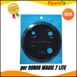 VETRINO VETRO LENTE PER HONOR MAGIC 7 LITE BRP-NX1 FOTOCAMERA POSTERIORE NERO