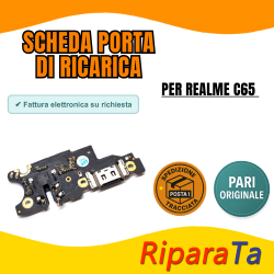 PCB Connettore + Microfono + Jack Audio per Realme C65  ORIGINALE