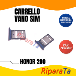 SLOT CARRELLO PORTA SIM CARD PER HONOR 200 ELI-AN00 ELI-NX9 ALLOGGIO NERO