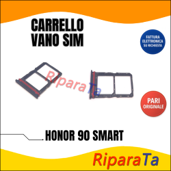 SLOT CARRELLO PORTA SIM CARD PER HONOR 90 SMART CLK-NX1 CLK-NX3 ALLOGGIO NERO
