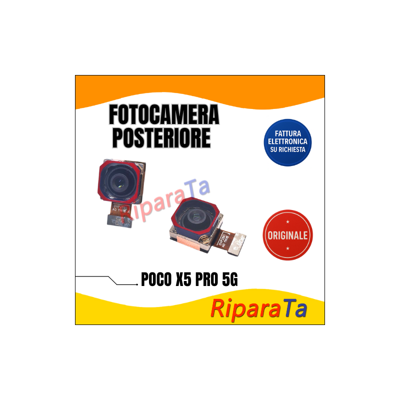 FOTOCAMERA POSTERIORE 108MP XIAOMI POCO X5 PRO 22101320G MODULO BACK CAMERA