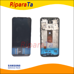 DISPLAY LCD SAMSUNG A54 5G SM-A546 SERVICE PACK ORIGINALE TOUCH FRAME NERO