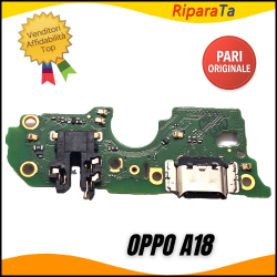 PCB CONNETTORE RICARICA OPPO A18 MICROFONO JACK  DOCK  CPH2591  PARI ORIGINALE
