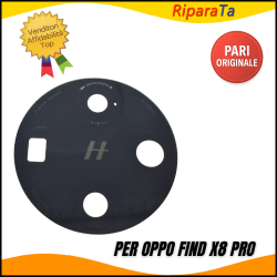 VETRINO VETRO LENTE OPPO FIND X8 PRO FOTOCAMERA CAMERA POSTERIORE NERO