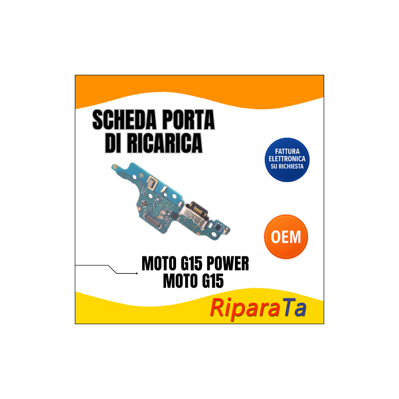 PCB RICARICA CONNETTORE MOTOROLA MOTO G15 POWER / MOTO G15 XT2521-5 XT2521-3 OEM