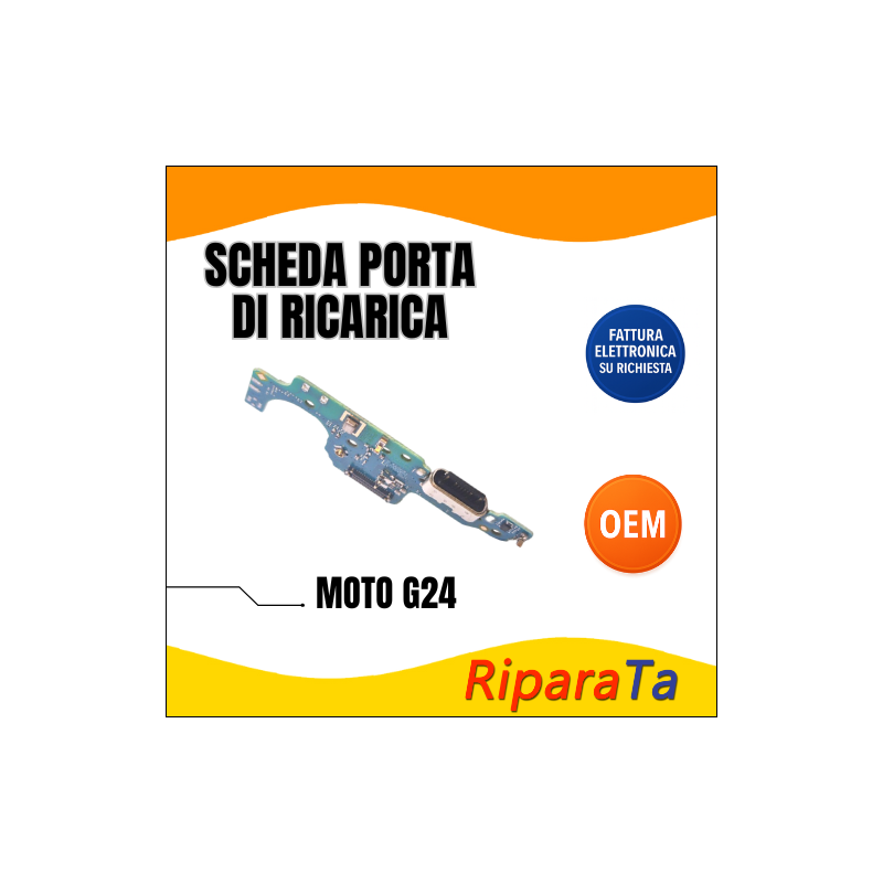 PCB CONNETTORE RICARICA MOTOROLA MOTO G24 XT2423-1 USB DOCK MICROFONO OEM