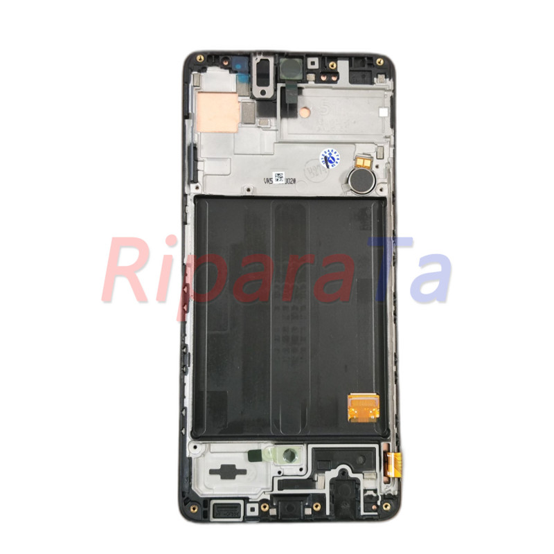 DISPLAY LCD TOUCH+FRAME SAMSUNG GALAXY A51 SM-A515F SERVICE PACK ORIGINALE NERO