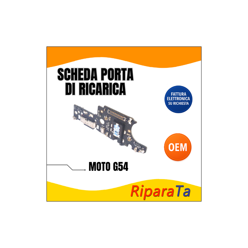 PCB CONNETTORE RICARICA MOTOROLA MOTO G54 XT2343-1 DOCK MIC+JACK AUDIO OEM