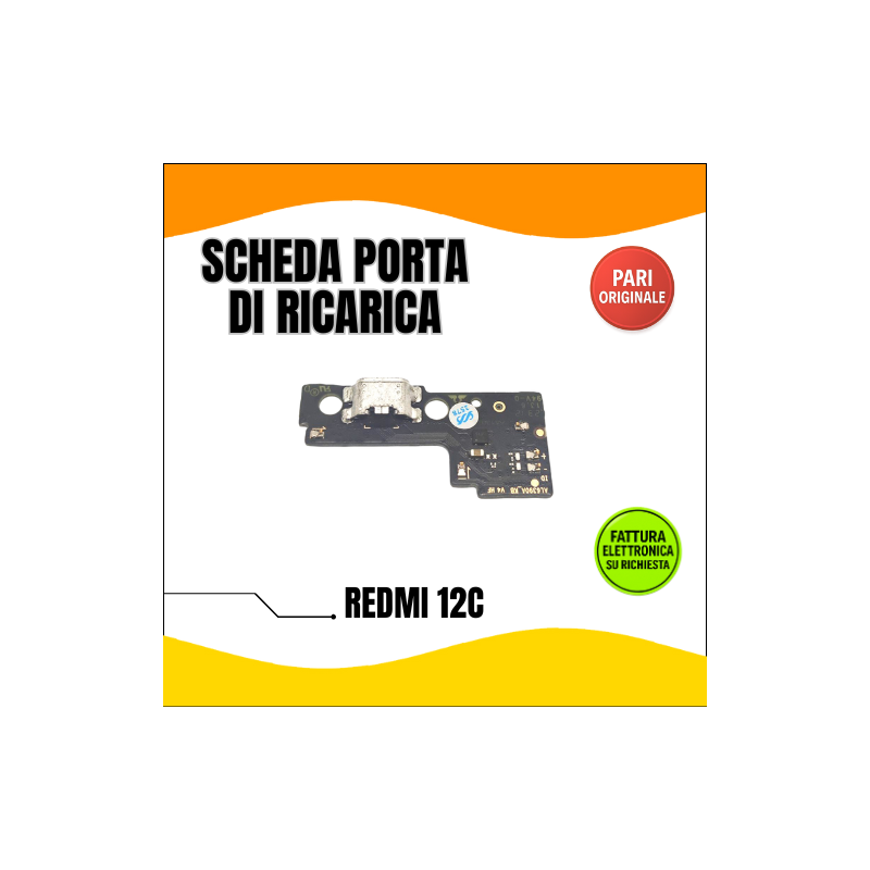 PCB CONNETTORE RICARICA XIAOMI REDMI 12C 22120RN86G DOCK MIC PARI ORIGINALE