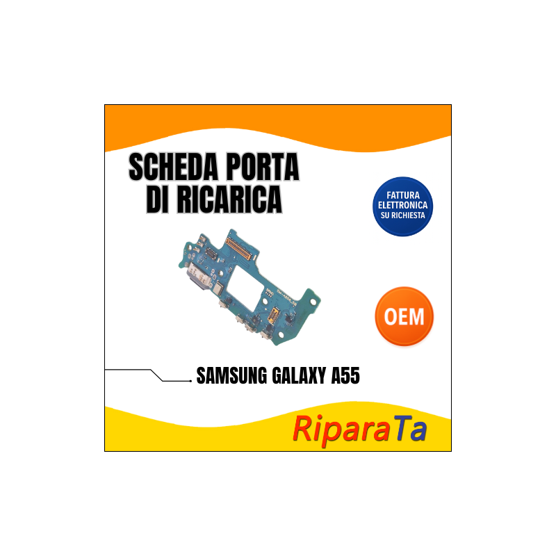 PCB RICARICA CONNETTORE SAMSUNG GALAXY A55 (A556) USB DOCK MICROFONO OEM