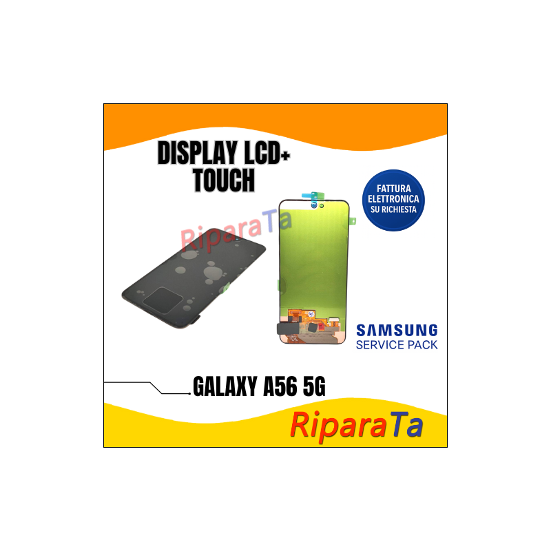 DISPLAY LCD+TOUCH SAMSUNG GALAXY A56 5G SM-A566 SERVICE PACK ORIGINALE NERO