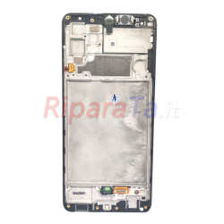 DISPLAY LCD+TOUCH+FRAME SAMSUNG GALAXY A32 SM-A325F SERVICE PACK ORIGINALE NERO