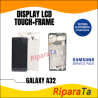 DISPLAY LCD+TOUCH+FRAME SAMSUNG GALAXY A32 SM-A325F SERVICE PACK ORIGINALE NERO