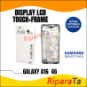 DISPLAY LCD+TOUCH+FRAME SAMSUNG GALAXY A16 4G SM-A165F SERVICE PACK ORIGINALE NERO