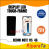 DISPLAY LCD TOUCH + FRAME SERVICE PACK XIAOMI REDMI NOTE 11S 4G ORIGINALE NERO