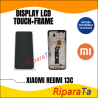 DISPLAY LCD TOUCHSCREEN+FRAME SERVICE PACK XIAOMI REDMI 13C 4G ORIGINALE NERO