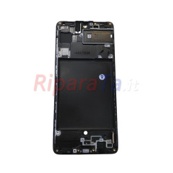DISPLAY LCD TOUCH+FRAME SAMSUNG GALAXY A71 SM-A715F SERVICE PACK ORIGINALE NERO