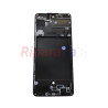 DISPLAY LCD TOUCH+FRAME SAMSUNG GALAXY A71 SM-A715F SERVICE PACK ORIGINALE NERO