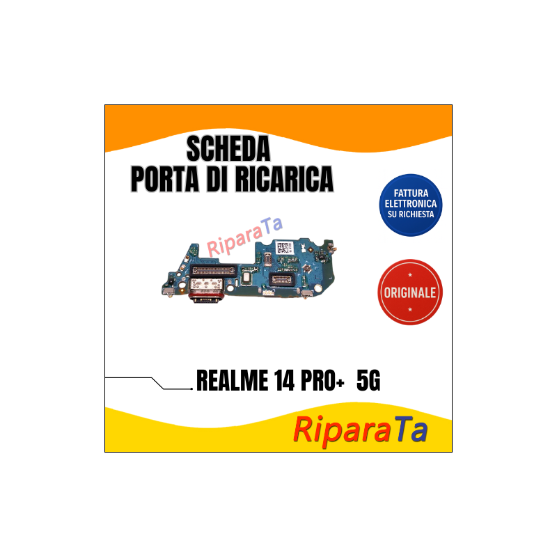 PCB CONNETTORE RICARICA REALME 14 PRO+ 5G RMX5051 DOCK MICROFONO LETTORE SIM