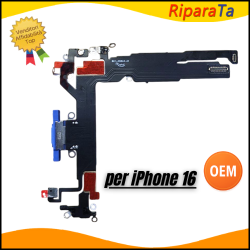 CONNETTORE RICARICA PER APPLE IPHONE 16 A3287 FLAT DOCK MICROFONO ULTRAMARINE