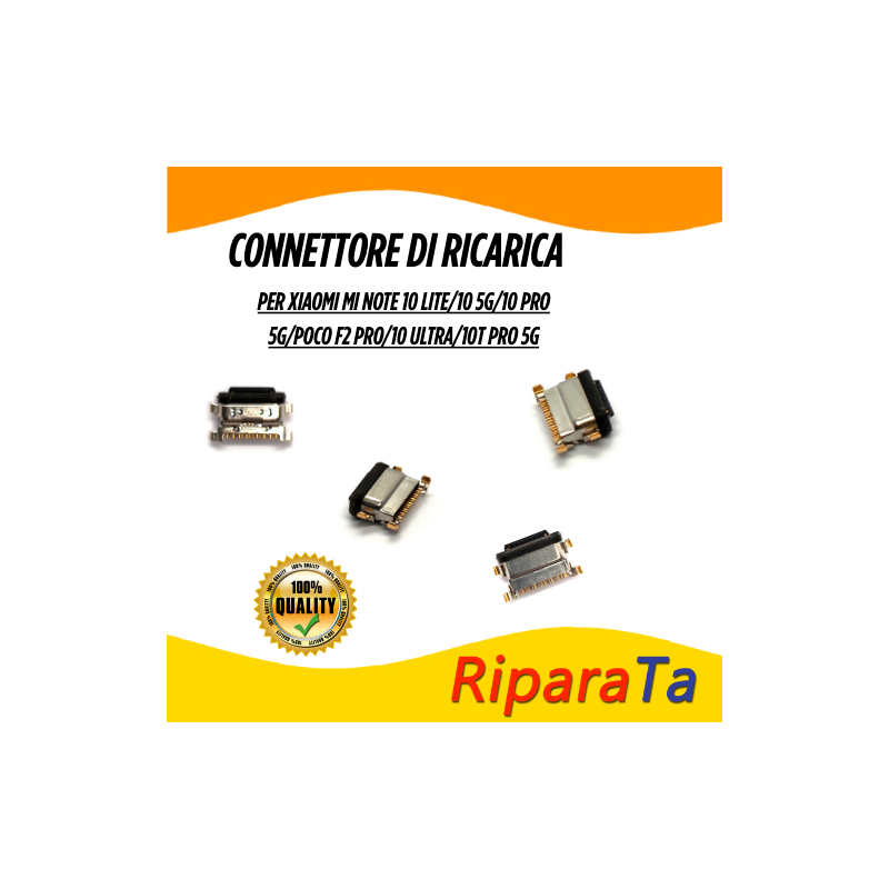 Connettore porta di ricarica per XIAOMI MI NOTE 10 LITE / 10 5G / 10 PRO 5G / POCO F2 PRO / 10 ULTRA / 10T PRO 5G   ORI