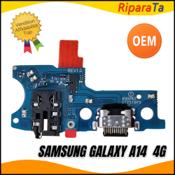 CONNETTORE RICARICA SAMSUNG GALAXY A14 4G A145 A145R DOCK PCB MICROFONO JACK AUDIO OEM