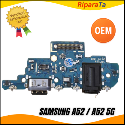 CONNETTORE RICARICA SAMSUNG GALAXY A52 A525/A52 5G A525F/A526B DOCK PCB MICROFONO JACK AUDIO OEM