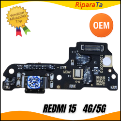 CONNETTORE RICARICA XIAOMI REDMI 15 4G/15 5G DOCK PCB MICROFONO OEM