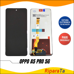 DISPLAY LCD OPPO A5 PRO 5G CPH2695 TOUCHSCREEN VETRO NERO PARI ORIGINALE