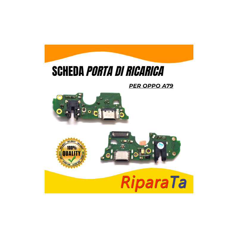 PCB Connettore + Microfono + Jack Audio per OPPO A79 5G CPH 2553 PARI ORIGINALE