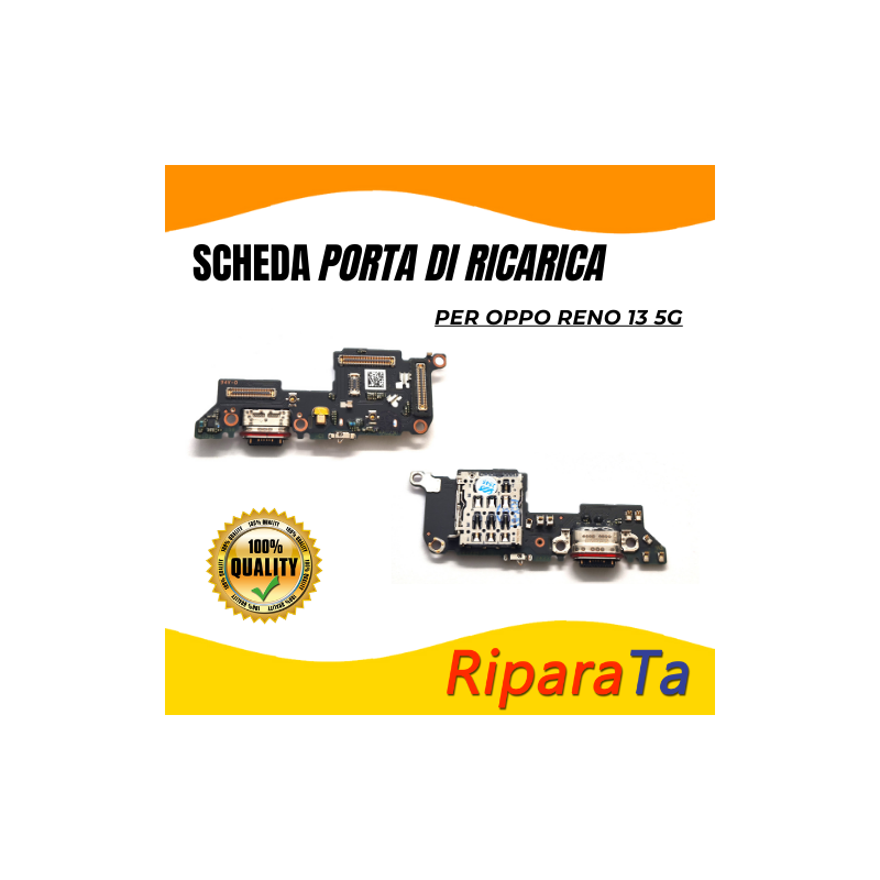 PCB Connettore + Microfono + Lettore SIM per Oppo Reno 13 5G CPH2689 PARI ORIGINALE