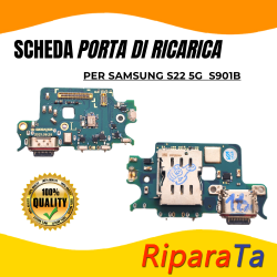 PCB Connettore + Microfono + Lettore SIM per Samsung Galaxy S22 5G S901B VERSIONE EU  ORIGINALE