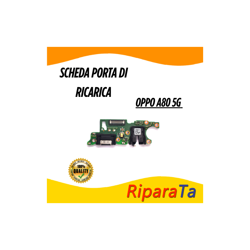 PCB Connettore + Microfono + Jack Audio per OPPO A80 5G CPH2639 PARI  ORIGINALE