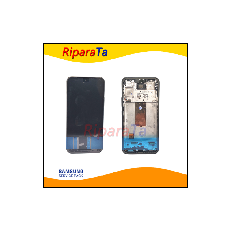 DISPLAY LCD SAMSUNG A54 5G SM-A546 SERVICE PACK ORIGINALE TOUCH FRAME NERO