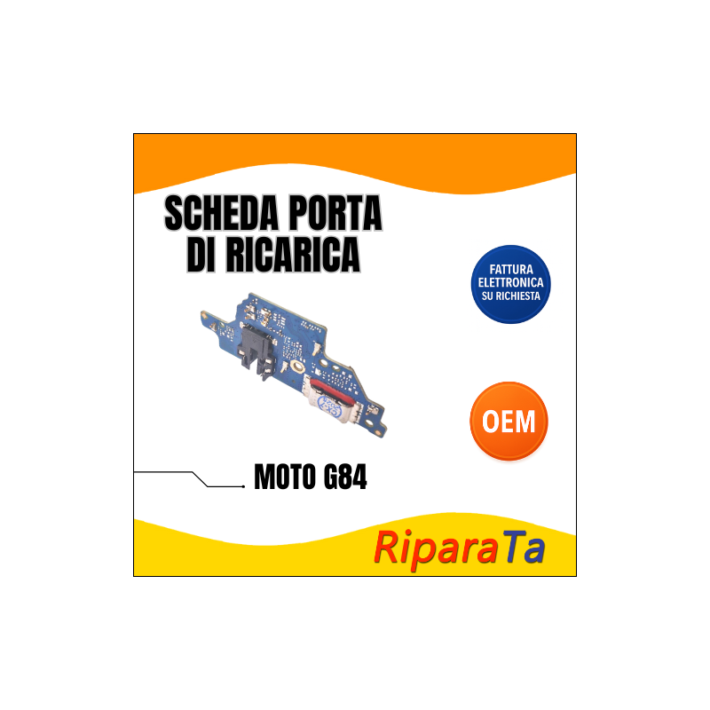 PCB CONNETTORE RICARICA MOTOROLA MOTO G84 XT2347 DOCK MICROFONO JACK AUDIO OEM