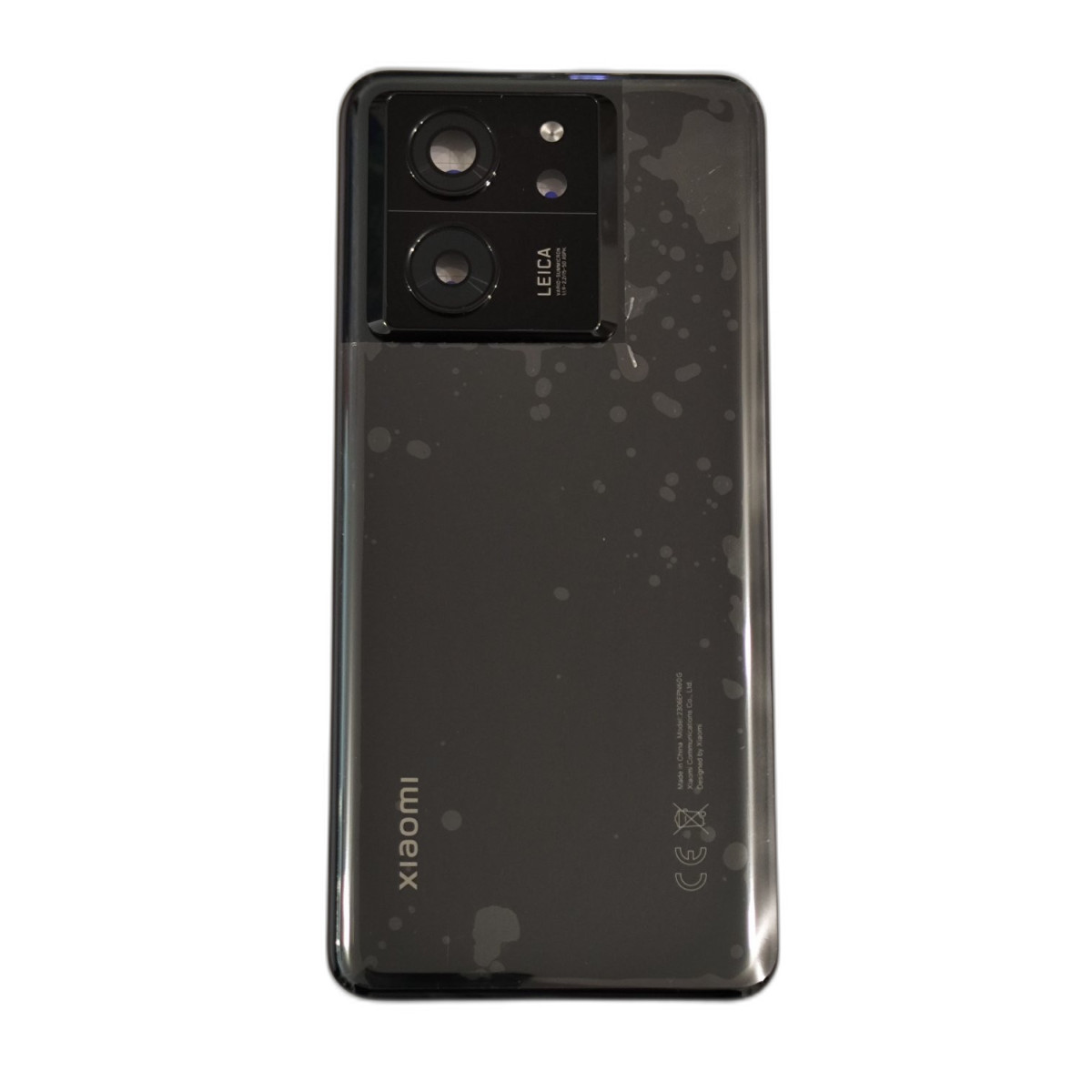 BACK COVER + VETRINO FOTOCAMERA PER XIAOMI 13T 2306EPN60G SERVICE PACK SCOCCA NERO CON ADESIVI