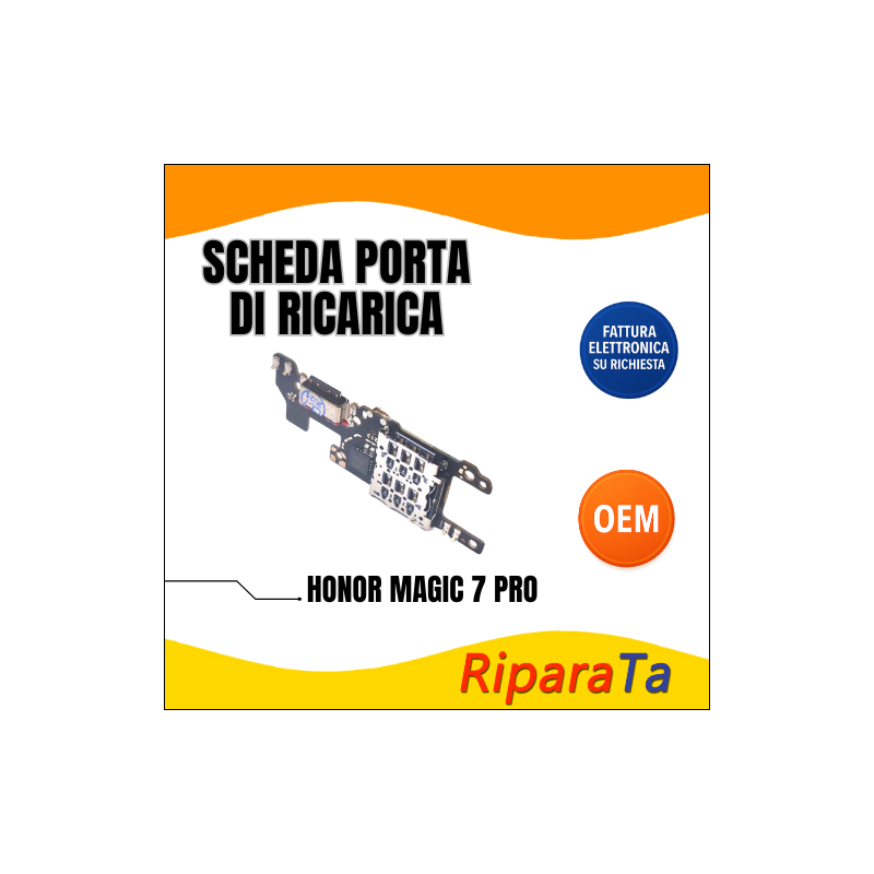 PCB CONNETTORE RICARICA HONOR MAGIC 7 PRO PTP-N49 PTP-AN1 DOCK MIC+LETTORE SIM