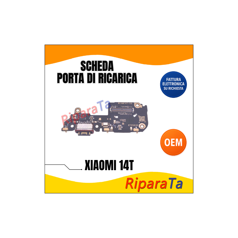 PCB CONNETTORE RICARICA XIAOMI 14T 2406APNFAG DOCK MICROFONO LETTORE SIM OEM